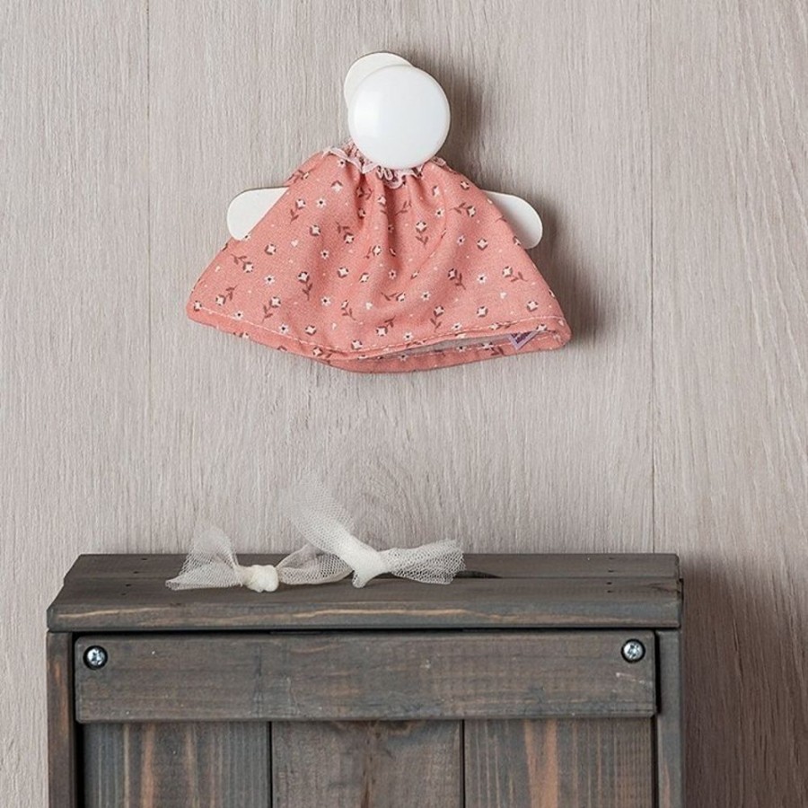 Dolls  Así | Outfit For Asi Doll 20 Cm - Pink Dress With Flower And Beige Tulle For Bomboncin Doll