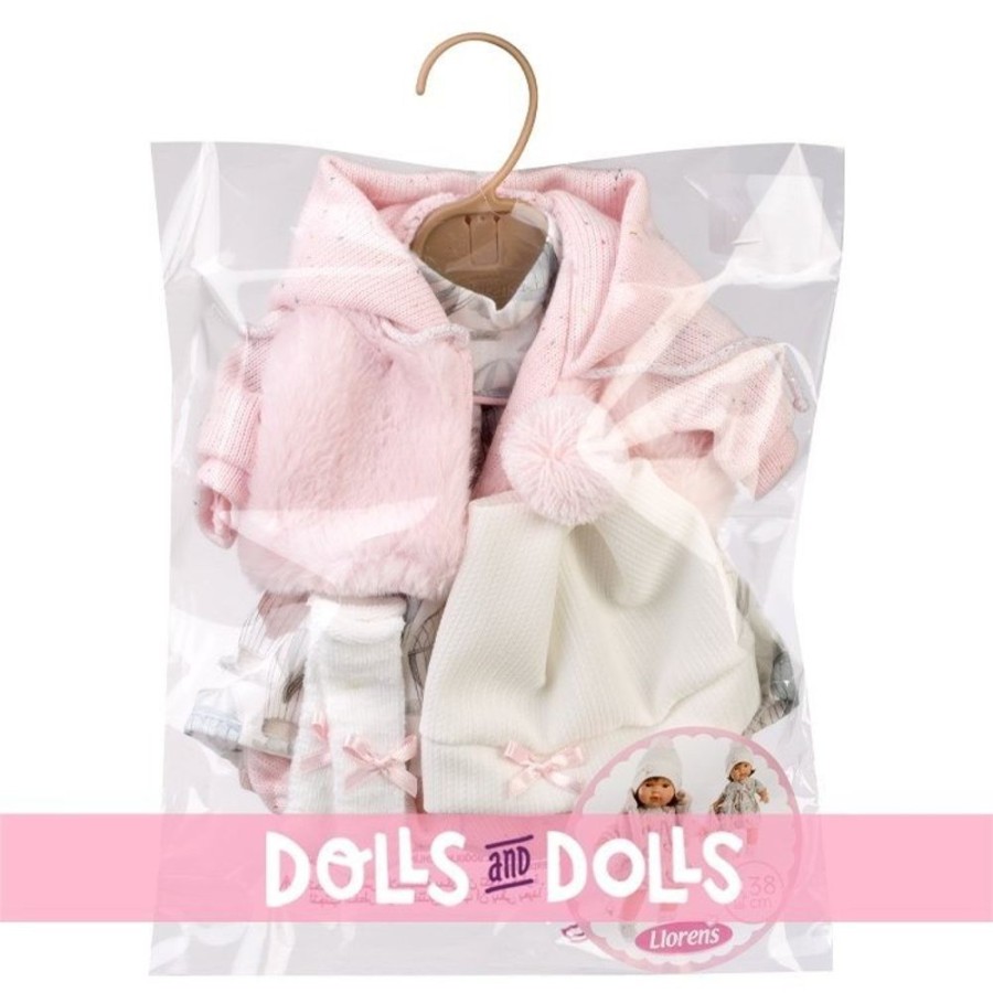 Accessories  Llorens | Clothes For Llorens Dolls 38 Cm - Balloon Patterned Dress, Jacket, Hat And Socks