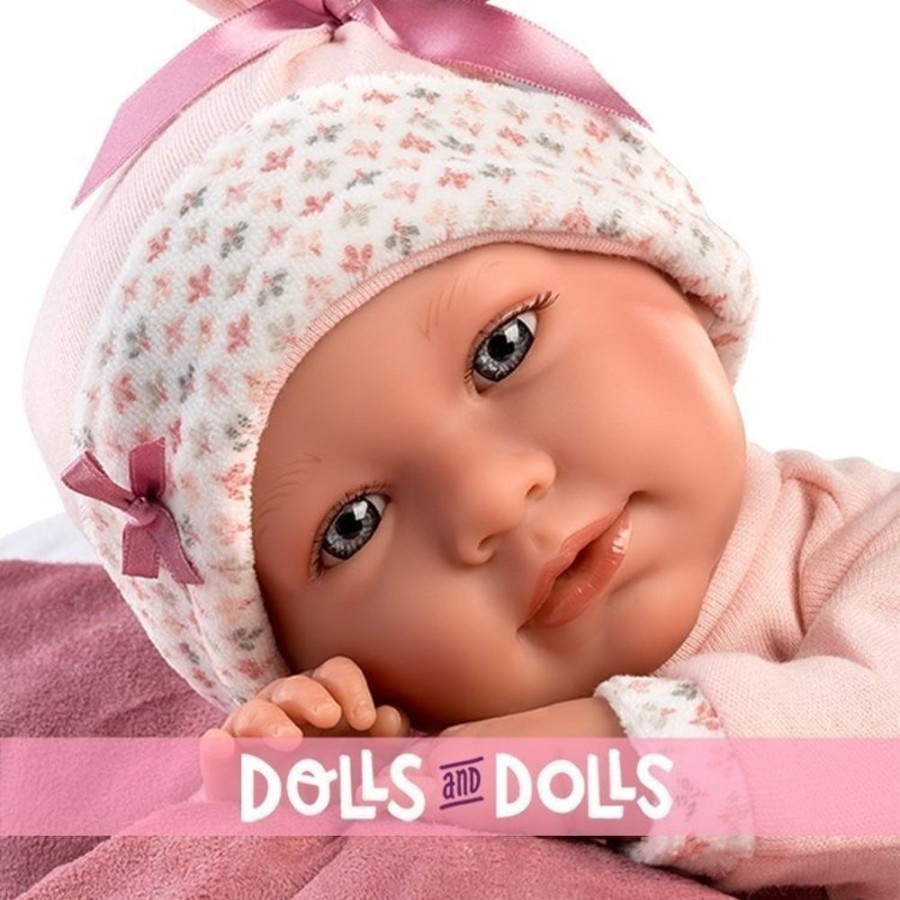 Dolls  Llorens | Llorens Doll 40 Cm - Crying Mimi Newborn With Baby Carrier