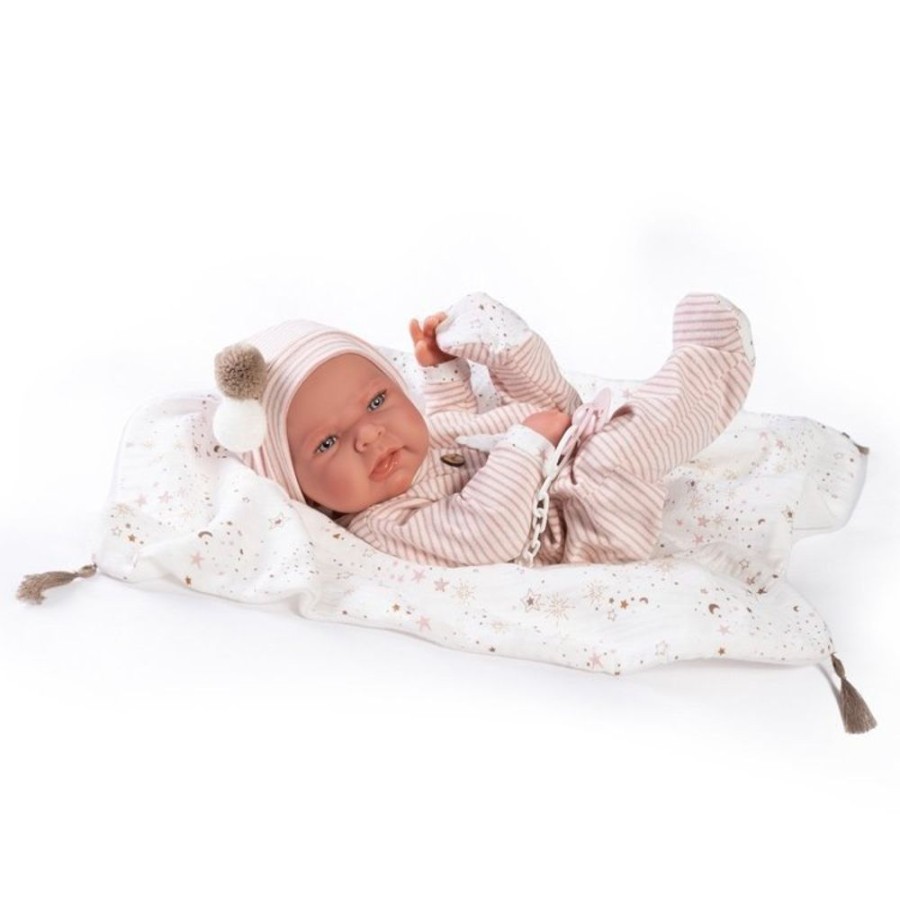 Dolls  Antonio Juan | Antonio Juan Doll 42 Cm - Newborn Lea Couple Little Stars Blanket