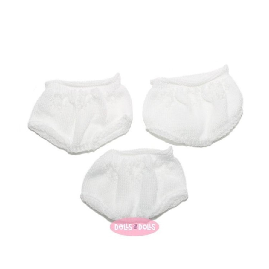 Accessories  Nines d'Onil | Complements For Nines D'Onil 30 Cm Doll - Mia - Set Of Three Openwork Panties