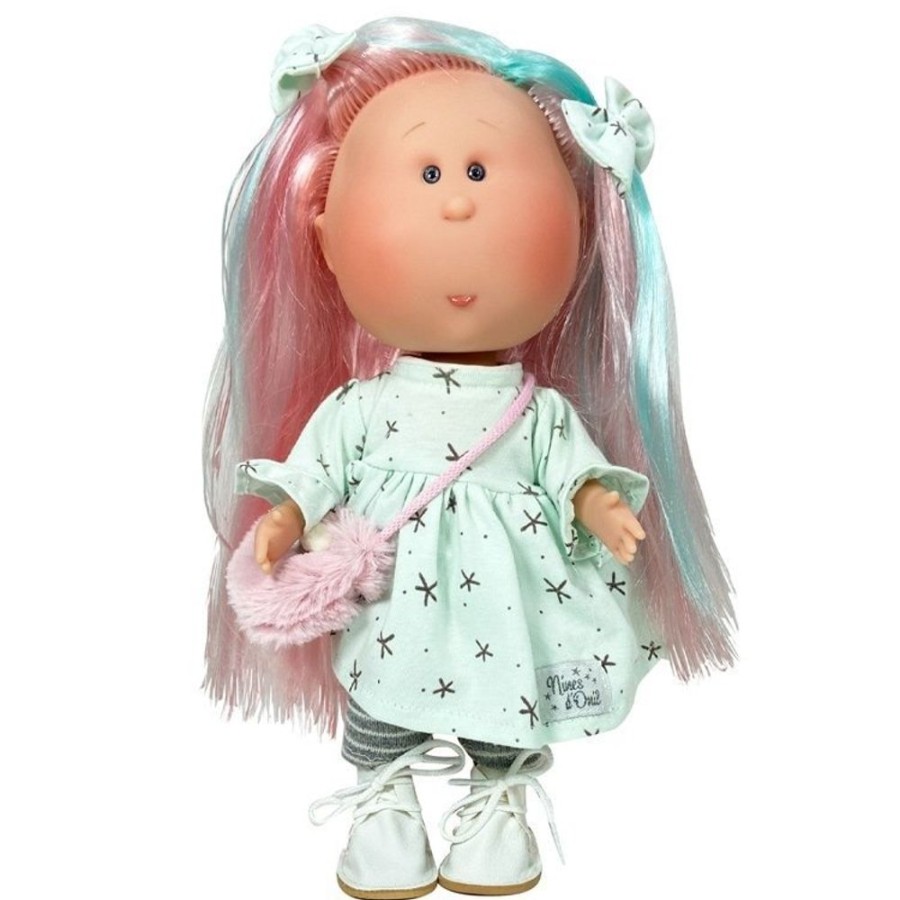 Dolls  Nines d'Onil | Nines D'Onil Doll 30 Cm - Mia With Pink Hair And Blue Highlights With A Star Dress