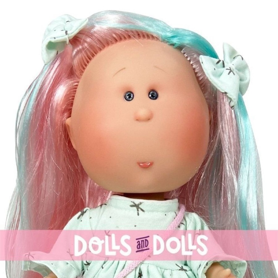 Dolls  Nines d'Onil | Nines D'Onil Doll 30 Cm - Mia With Pink Hair And Blue Highlights With A Star Dress