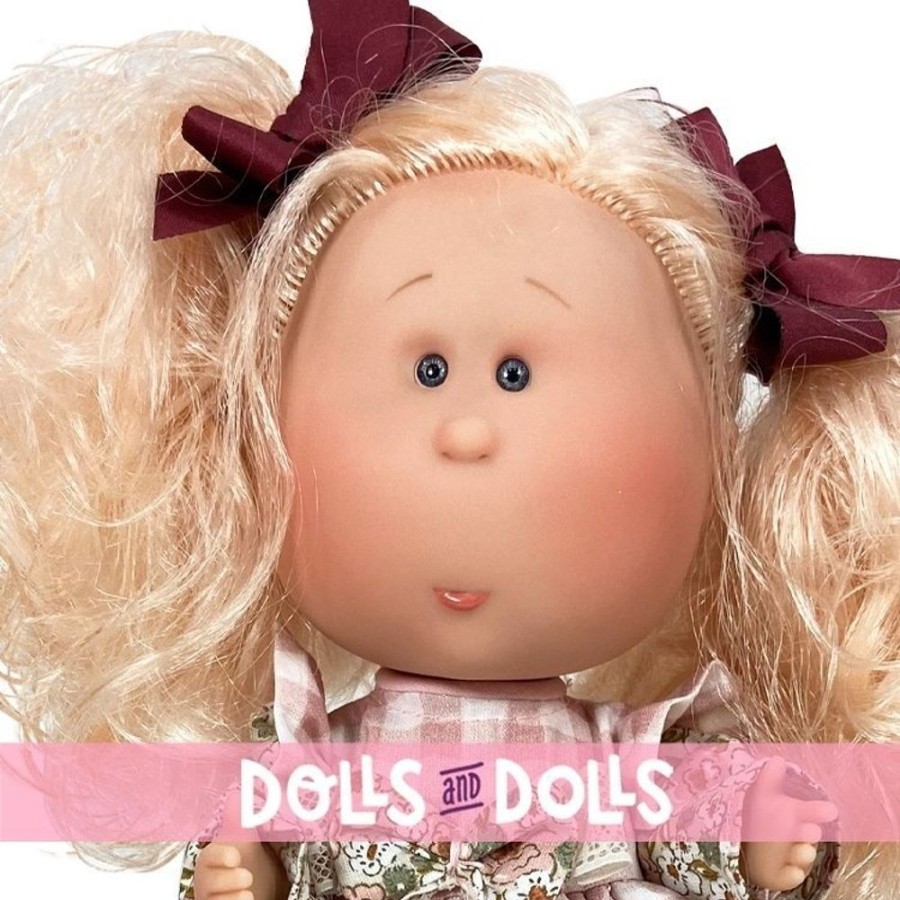 Dolls  Nines d'Onil | Nines D'Onil Doll 30 Cm - Mia Articulated - With Pink Hair And Plaid Dress