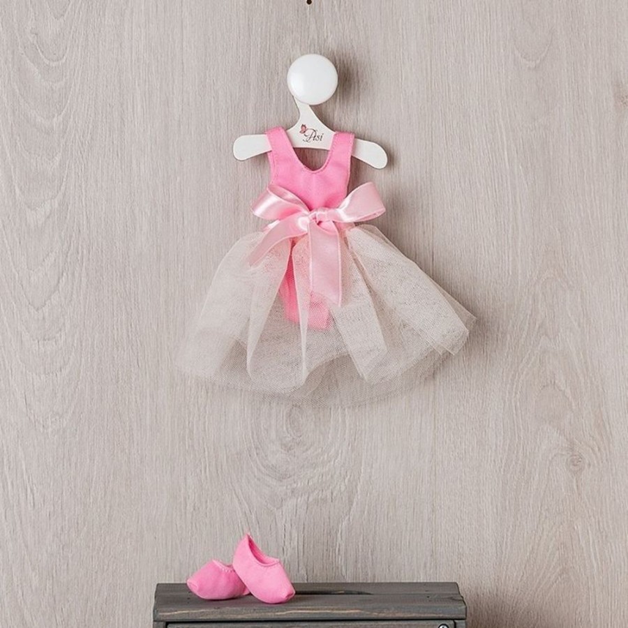 Accessories  Así | Outfit For Asi Doll 40 Cm - Pink And Beige Ballet Set For Sabrina Doll