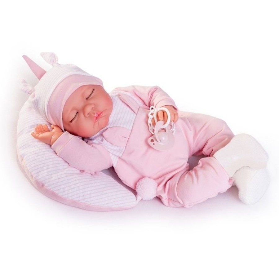 Dolls  Antonio Juan | Antonio Juan Doll 42 Cm - Special Weight - Newborn Luna Sleepy With Cushion