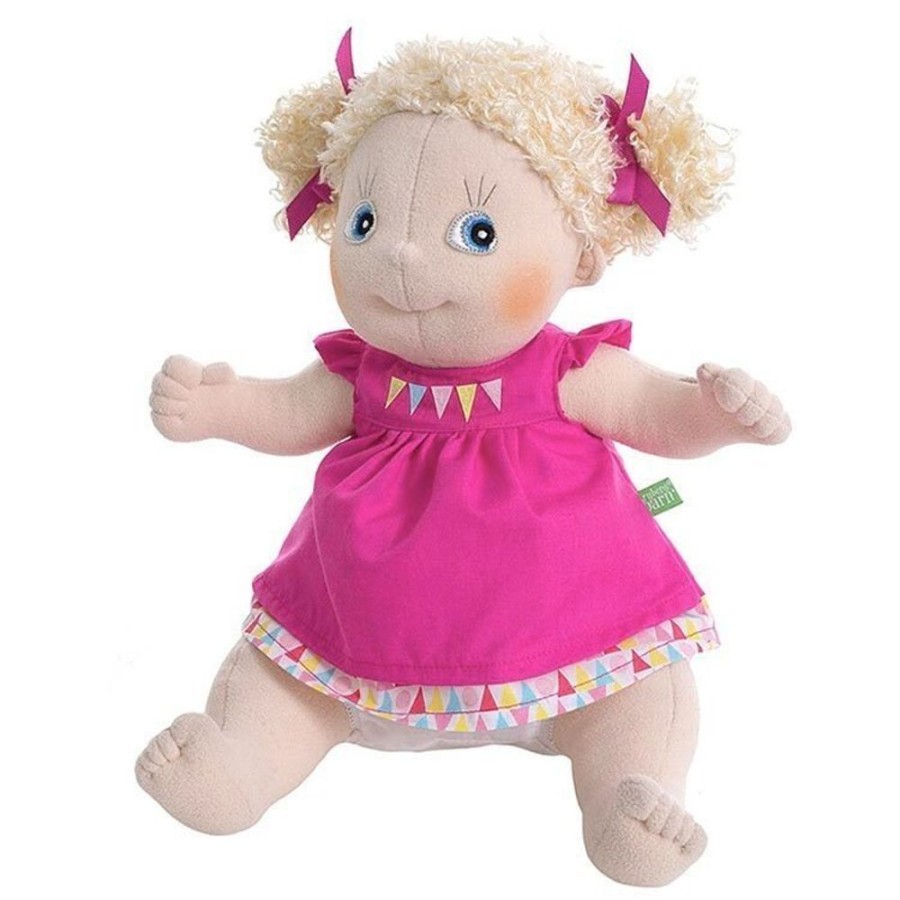 Dolls  Rubens Barn | Rubens Barn Doll 36 Cm - Rubens Kids - Linnea With Fuchsia Dress