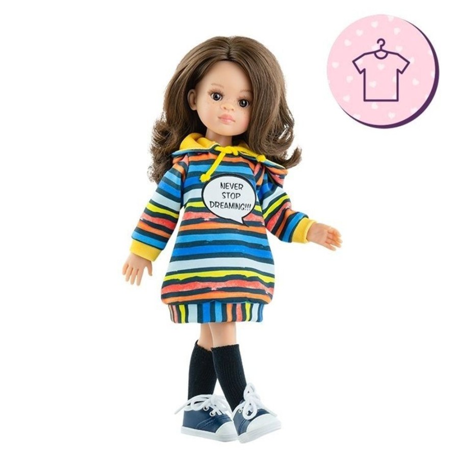 Accessories  Paola Reina | Outfit For Paola Reina Doll 32 Cm - Las Amigas - Eva - "Never Stop Dreaming" Dress