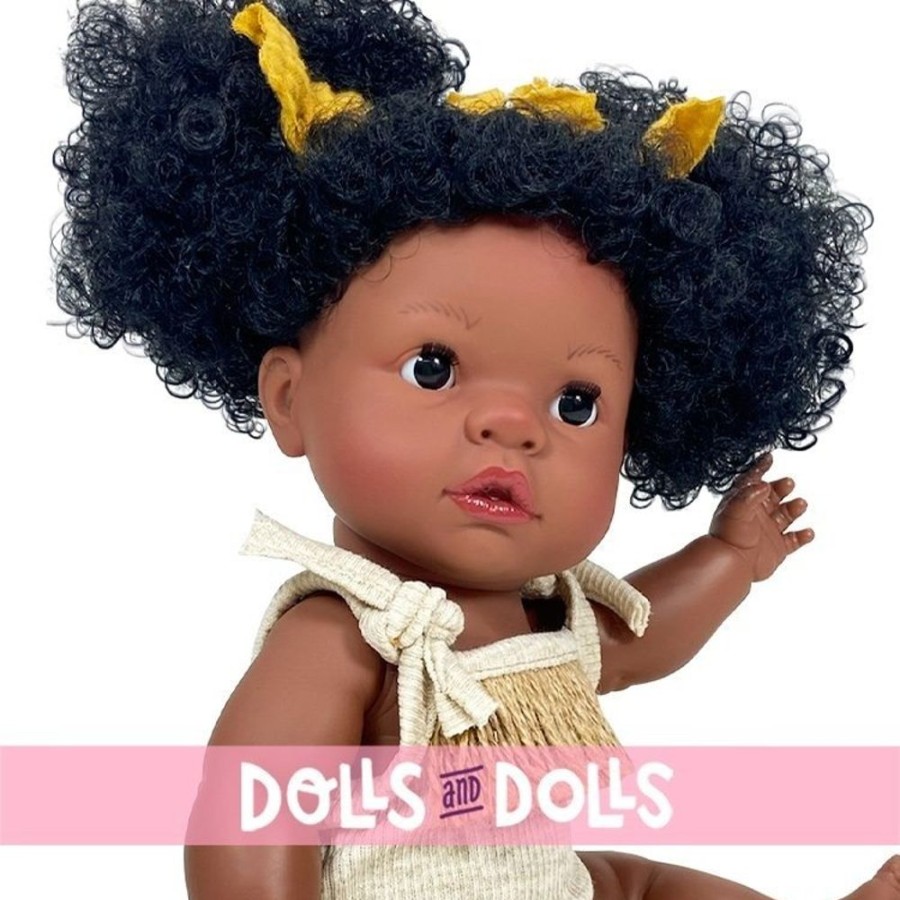 Dolls  Nines d'Onil | Nines D'Onil Doll 37 Cm - Joy Black Girl With Pigtails