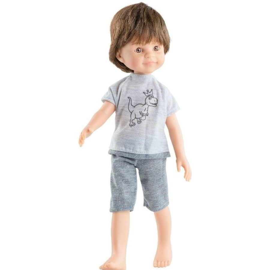 Dolls  Paola Reina | Paola Reina Doll 32 Cm - Las Amigas - Dario Pyjamas With Brown Hair