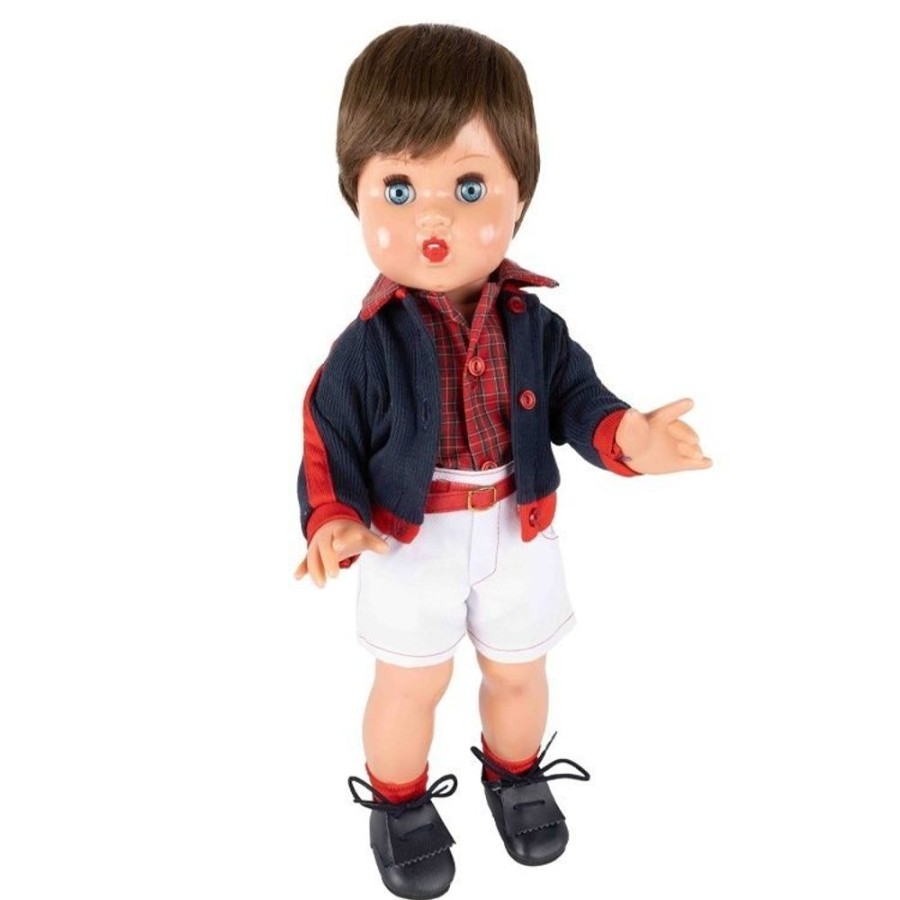 Dolls  Mariquita Perez | Juanin Perez Doll 50 Cm - With White Pants And Navy Jacket