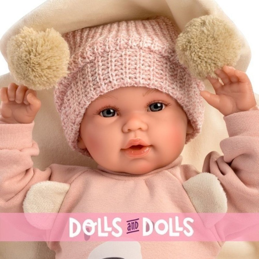 Dolls  Llorens | Llorens Doll 36 Cm - Newborn Crying Pink Bear