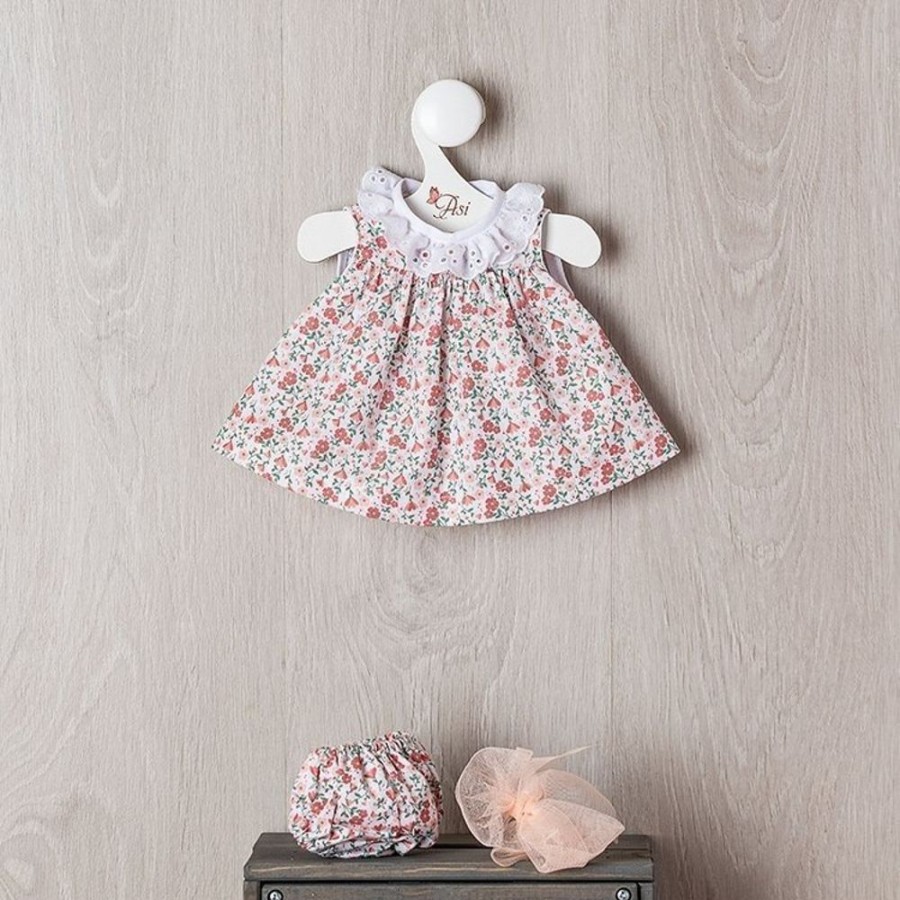 Dolls  Así | Outfit For Asi Doll 36 Cm - Salmon Color Flower Dress For Alex Doll