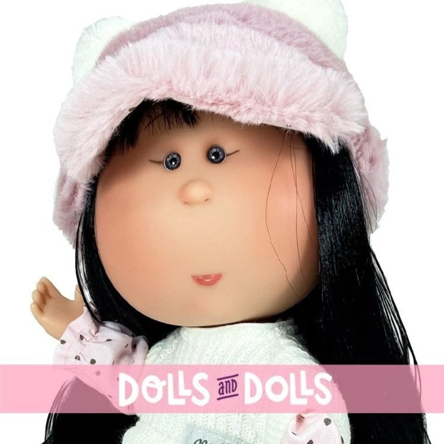 Dolls  Nines d'Onil | Nines D'Onil Doll 30 Cm - Mia Articulated - Asian With Polka Dot Dress And Hat