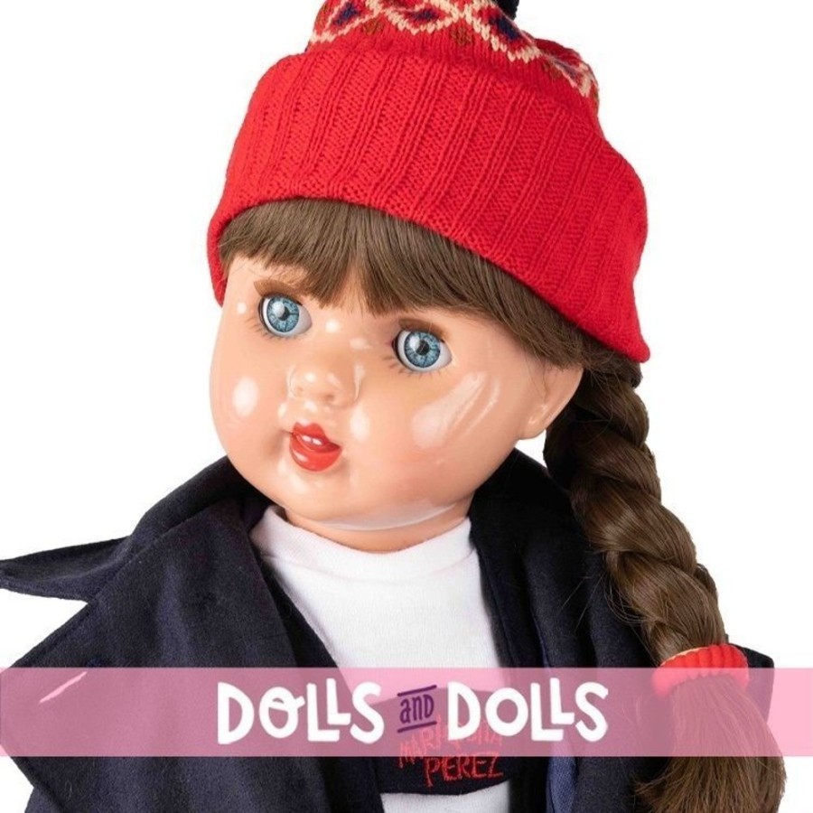 Dolls  Mariquita Perez | Mariquita Perez Doll 50 Cm - With Navy Coat Set