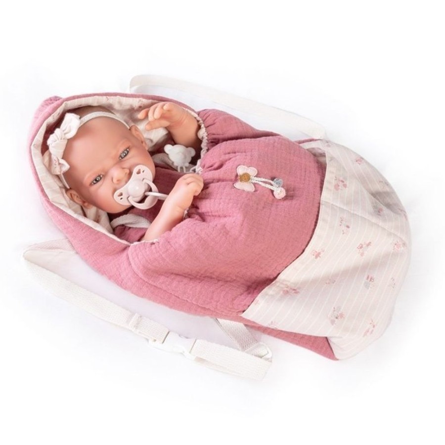 Dolls  Antonio Juan | Antonio Juan Doll 42 Cm - Newborn Lea With Sack-Backpack For Walk