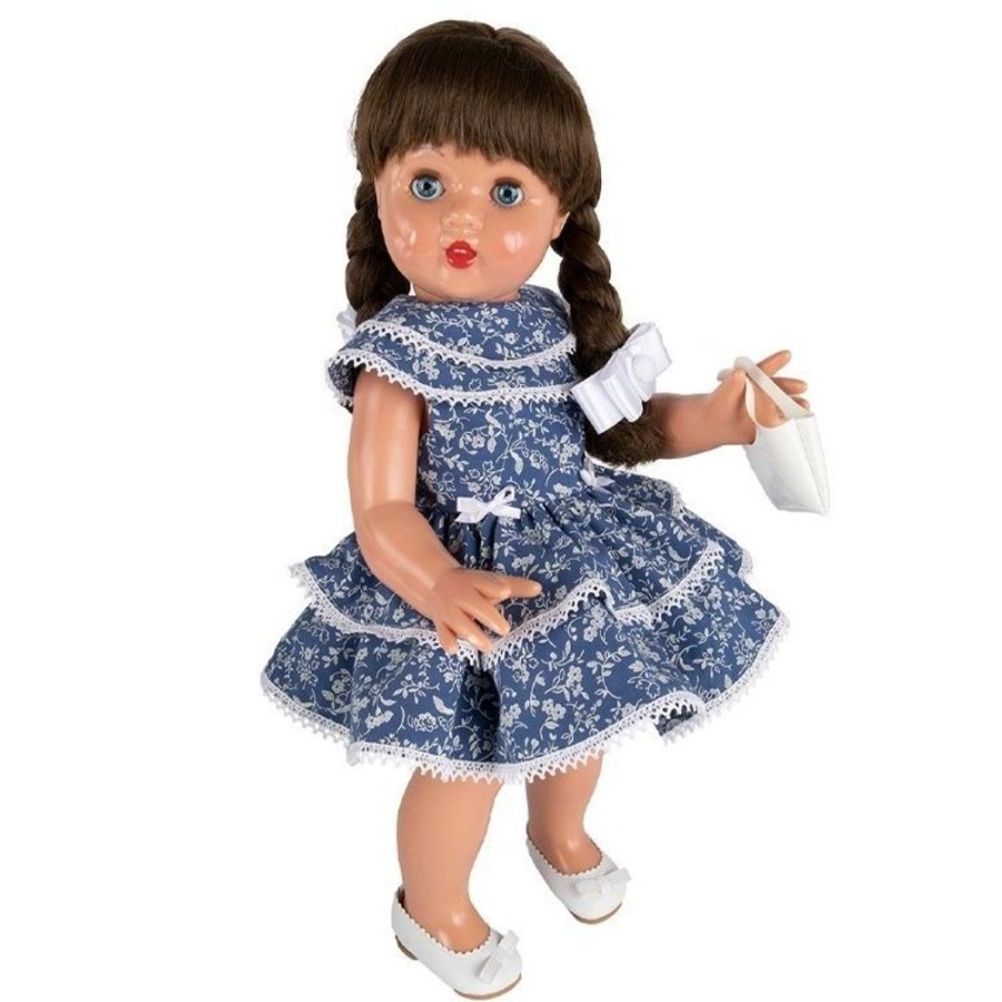 Dolls  Mariquita Perez | Mariquita Perez Doll 50 Cm - With Blue Flowered Dress