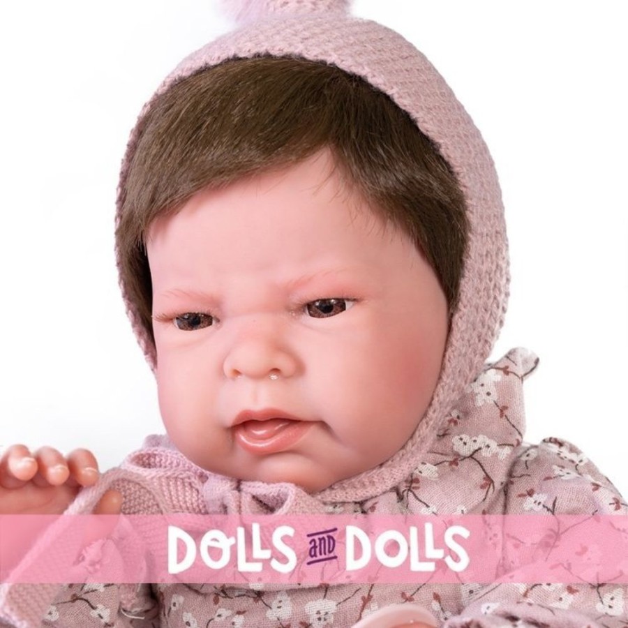 Dolls  Antonio Juan | Antonio Juan Doll 40 Cm - Sweet Reborn Lea With Purple Blanket