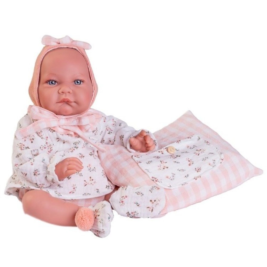 Dolls  Antonio Juan | Antonio Juan Doll 42 Cm - Newborn Nica With Hood And Pocket Cushion