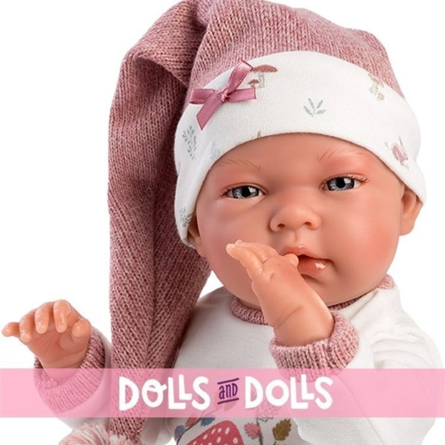 Dolls  Llorens | Llorens Doll 40 Cm - Newborn Nica With Mushroom Pajamas