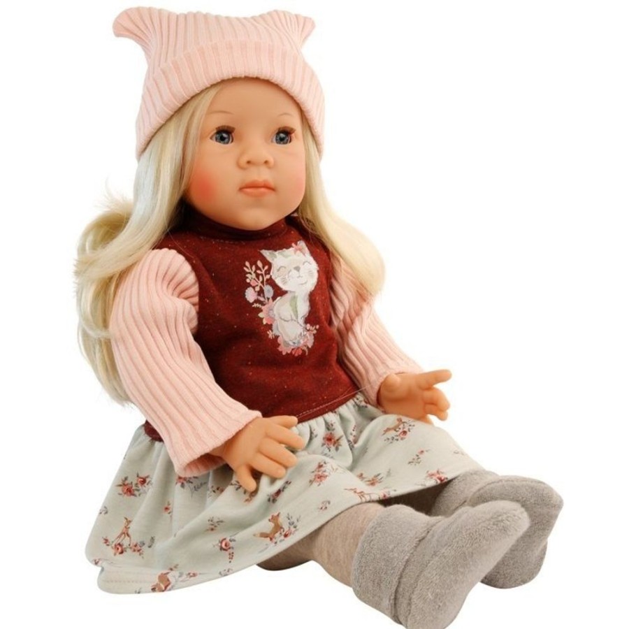 Dolls  Schildkröt | Schildkrot Doll 52 Cm - Blonde Elli With Foxy Outfit By Elisabeth Lindner