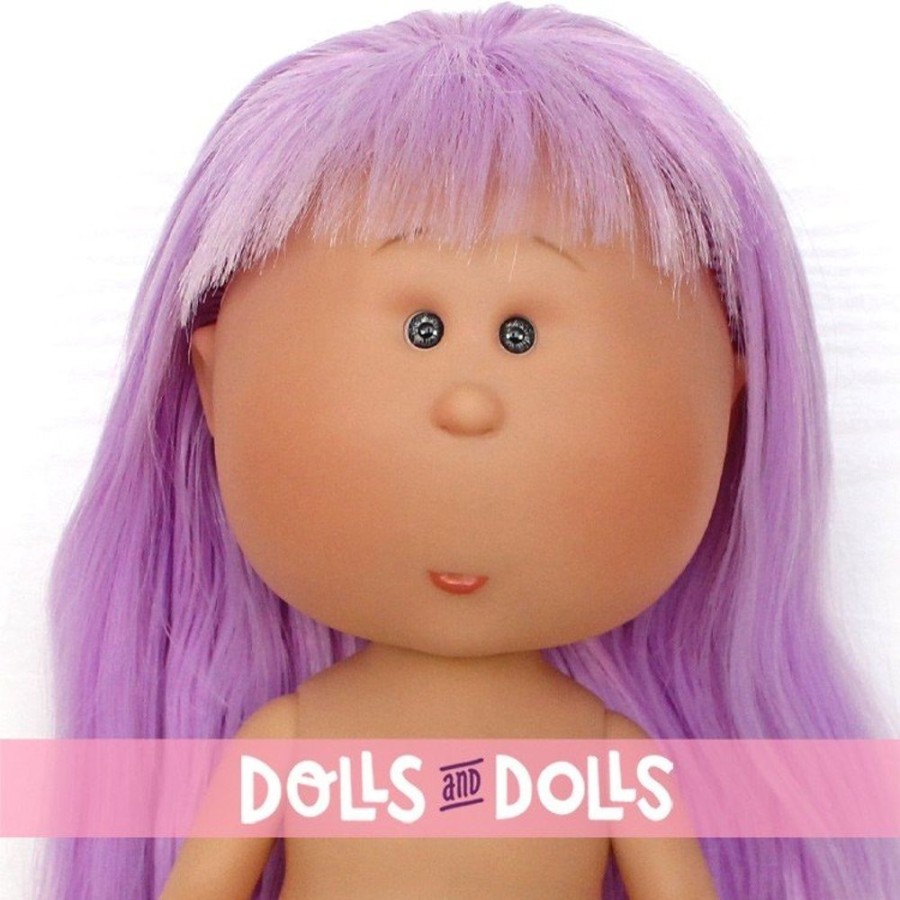 Dolls  Nines d'Onil | Nines D'Onil Doll 30 Cm - Mia With Violet Straight Hair With Fringe - Without Clothes