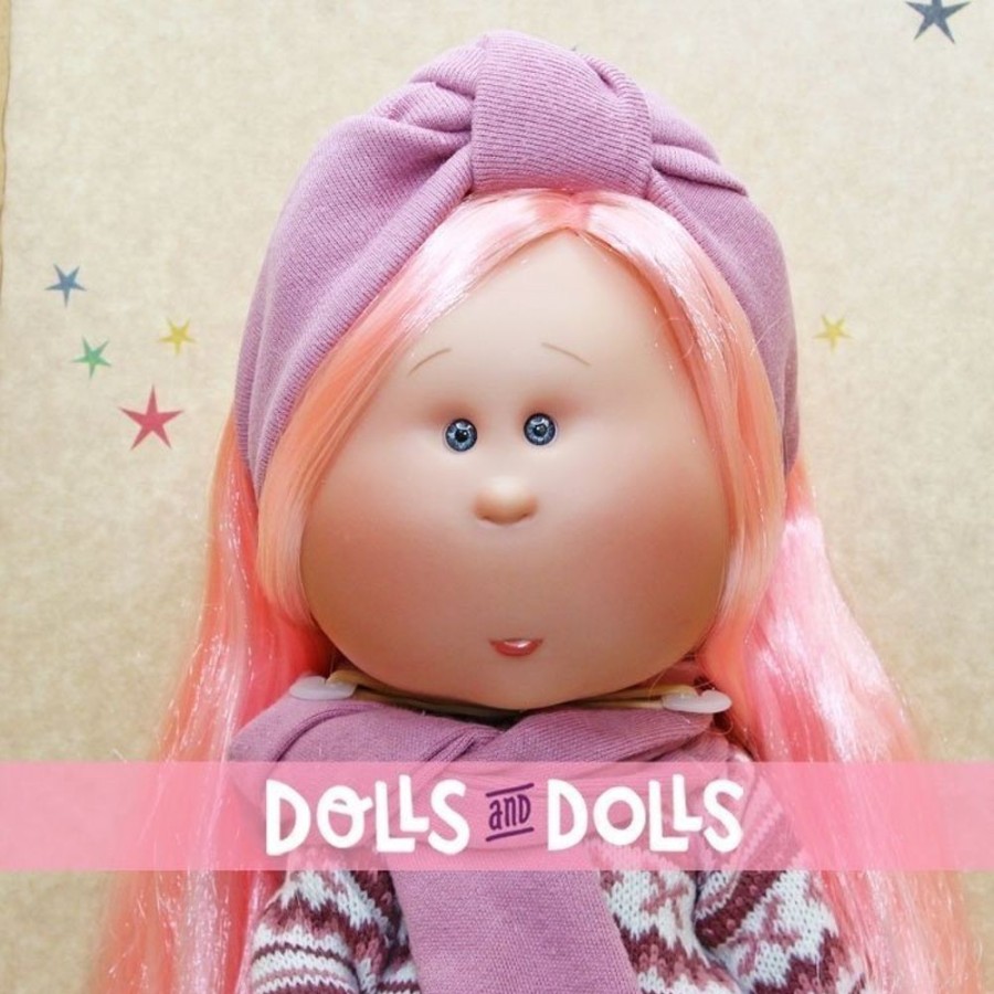 Dolls  Nines d'Onil | Nines D'Onil Doll 30 Cm - Mia Articulated - With Pink Fur And Winter Border Set