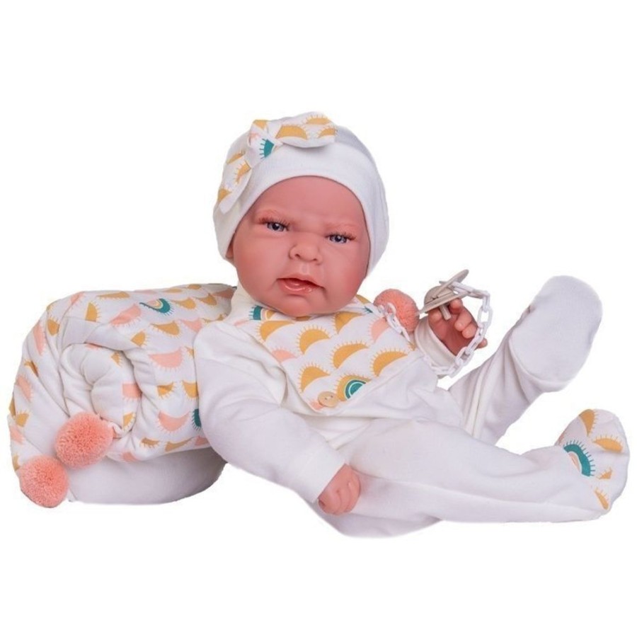 Dolls  Antonio Juan | Antonio Juan Doll 42 Cm - Newborn Lea With Cushion Of Suns