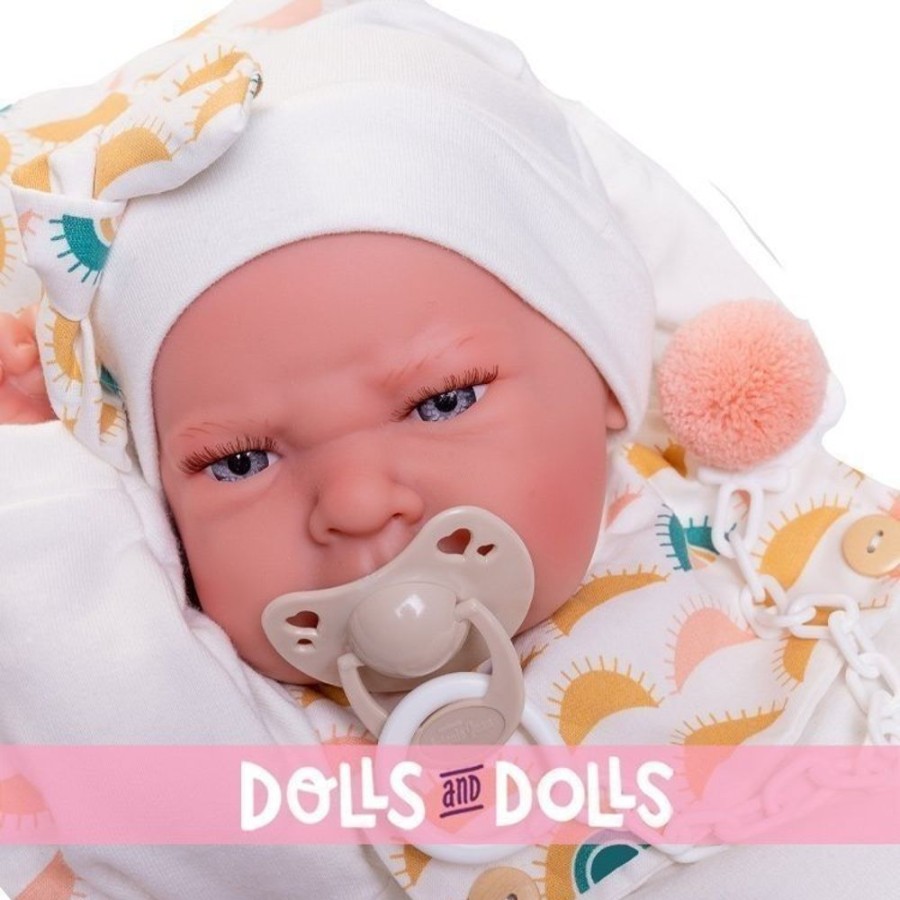 Dolls  Antonio Juan | Antonio Juan Doll 42 Cm - Newborn Lea With Cushion Of Suns