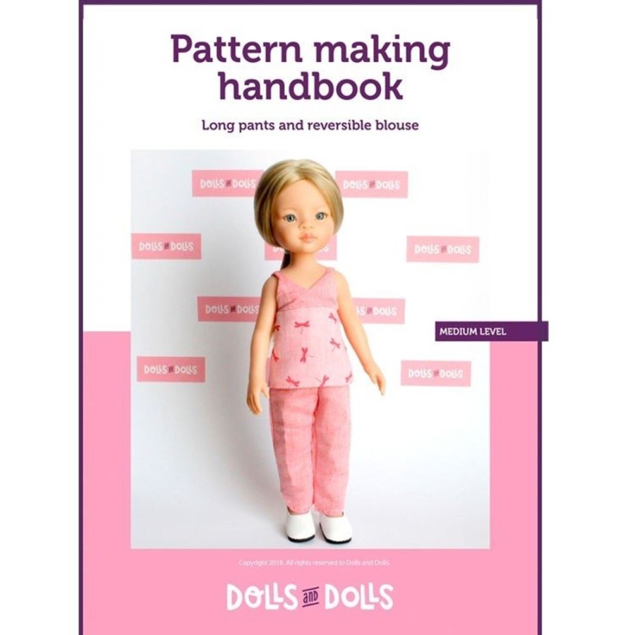 Accessories  Dolls And Dolls | Dolls And Dolls Downloadable Pattern For Las Amigas Dolls - Long Pants With Reversible Blouse