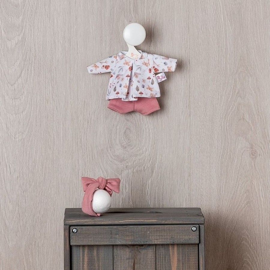 Accessories  Así | Outfit For Asi Doll 20 Cm - Snail Shirt With Shorts And Pink Headband For Bomboncin Doll