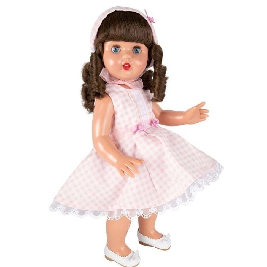 Dolls  Mariquita Perez | Mariquita Perez Doll 50 Cm - With Pink Checkered Dress