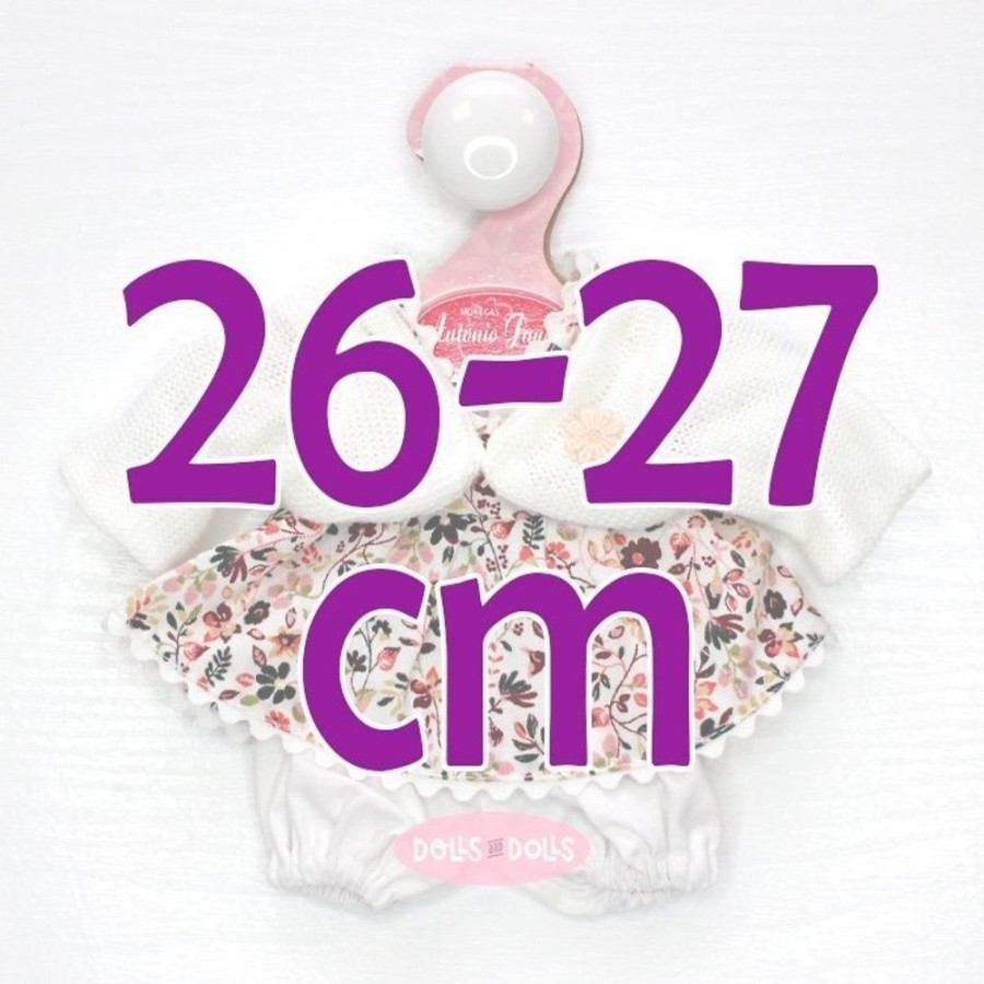 Accessories  Antonio Juan | Outfit For Antonio Juan Doll 26-27 Cm - Flower Dress With White Jacket