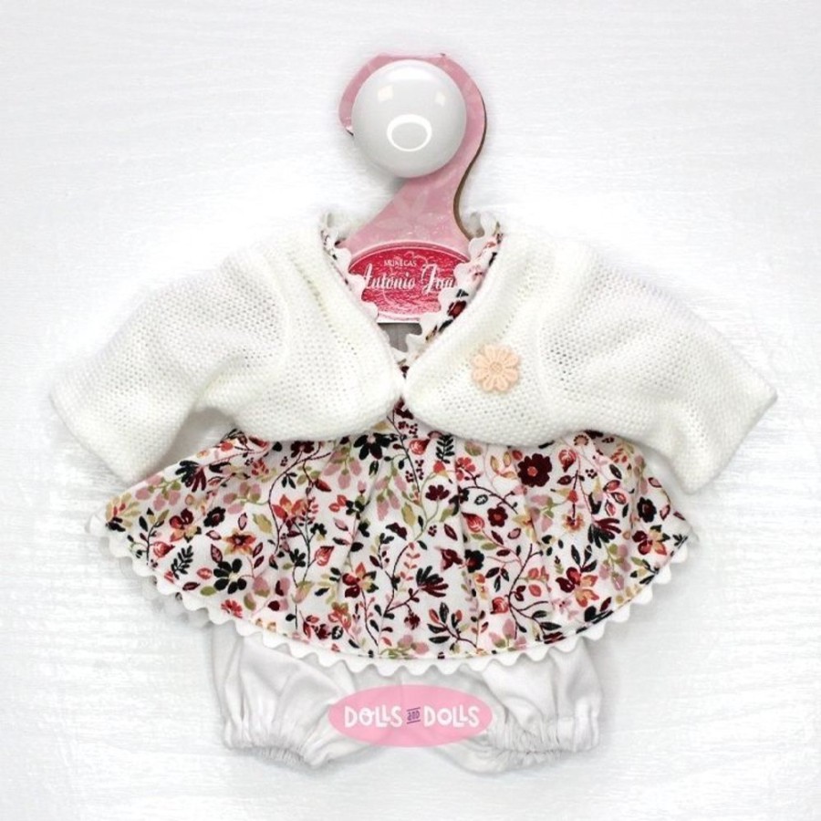 Accessories  Antonio Juan | Outfit For Antonio Juan Doll 26-27 Cm - Flower Dress With White Jacket