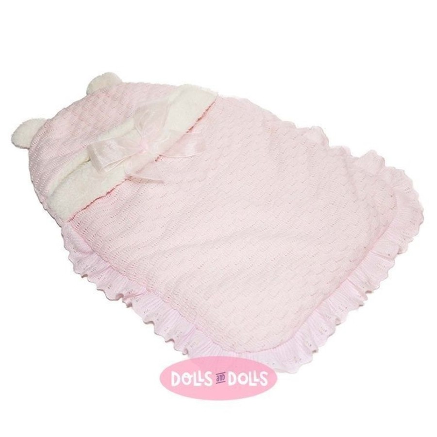 Accessories  Berenguer Boutique | Complements For Berenguer Boutique Doll 43 Cm - Pink Sleeping Bag