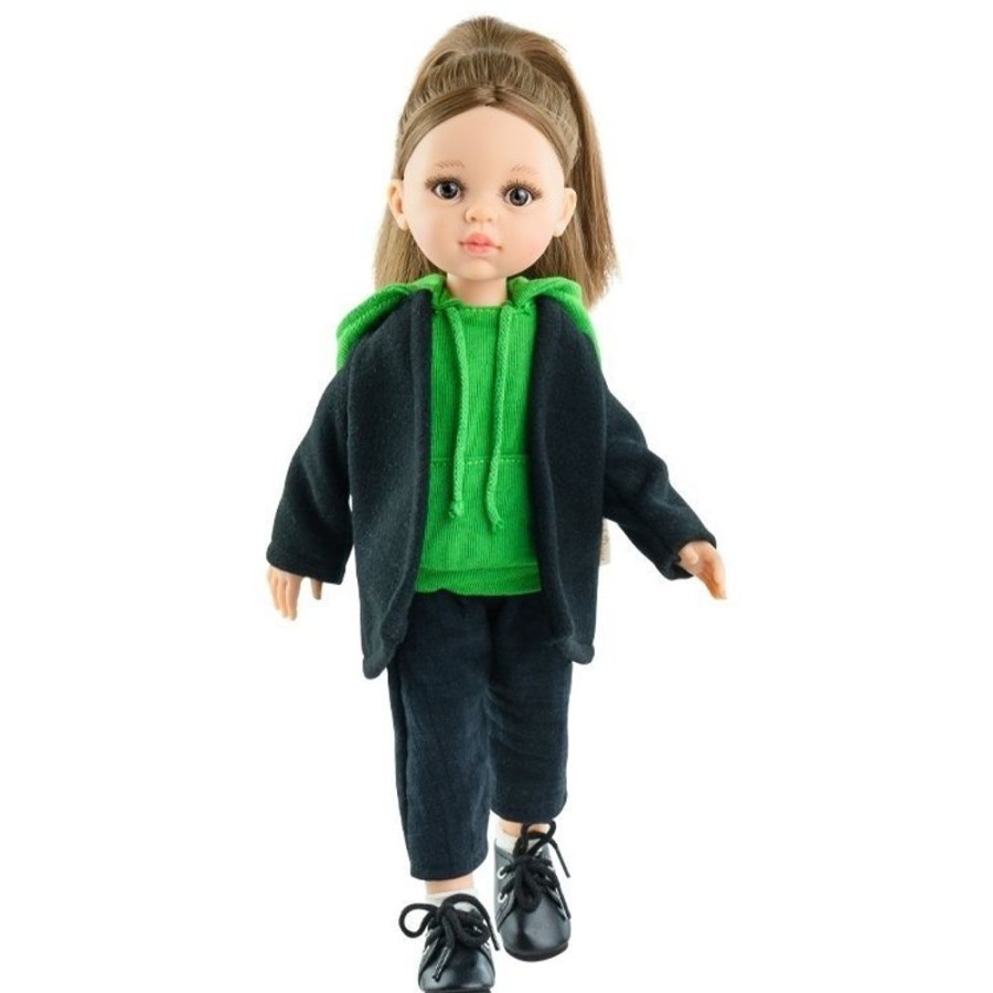 Dolls  Paola Reina | Paola Reina Doll 32 Cm - Las Amigas - Berta With Black-Green Set