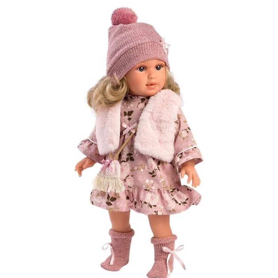 Dolls  Llorens | Llorens Doll 40 Cm - Anna With Flower Dress And Vest