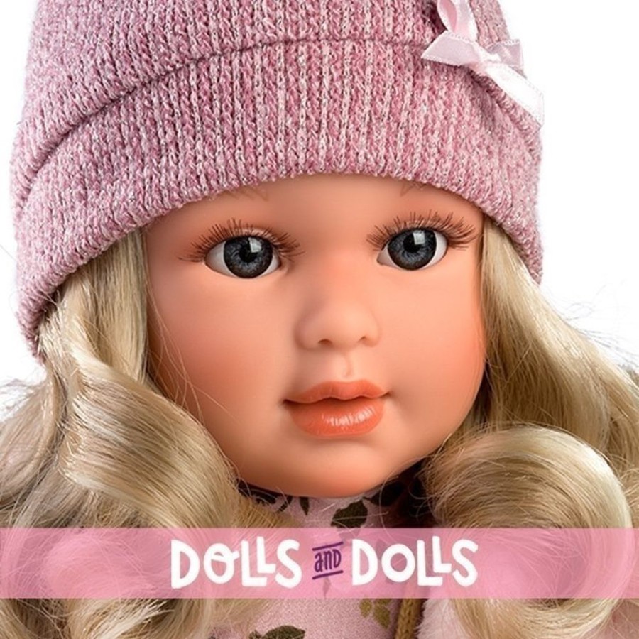 Dolls  Llorens | Llorens Doll 40 Cm - Anna With Flower Dress And Vest