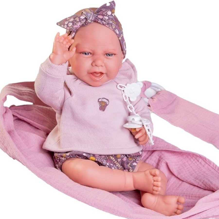 Dolls  Antonio Juan | Antonio Juan Doll 42 Cm - Newborn Carla In A Baby Sling