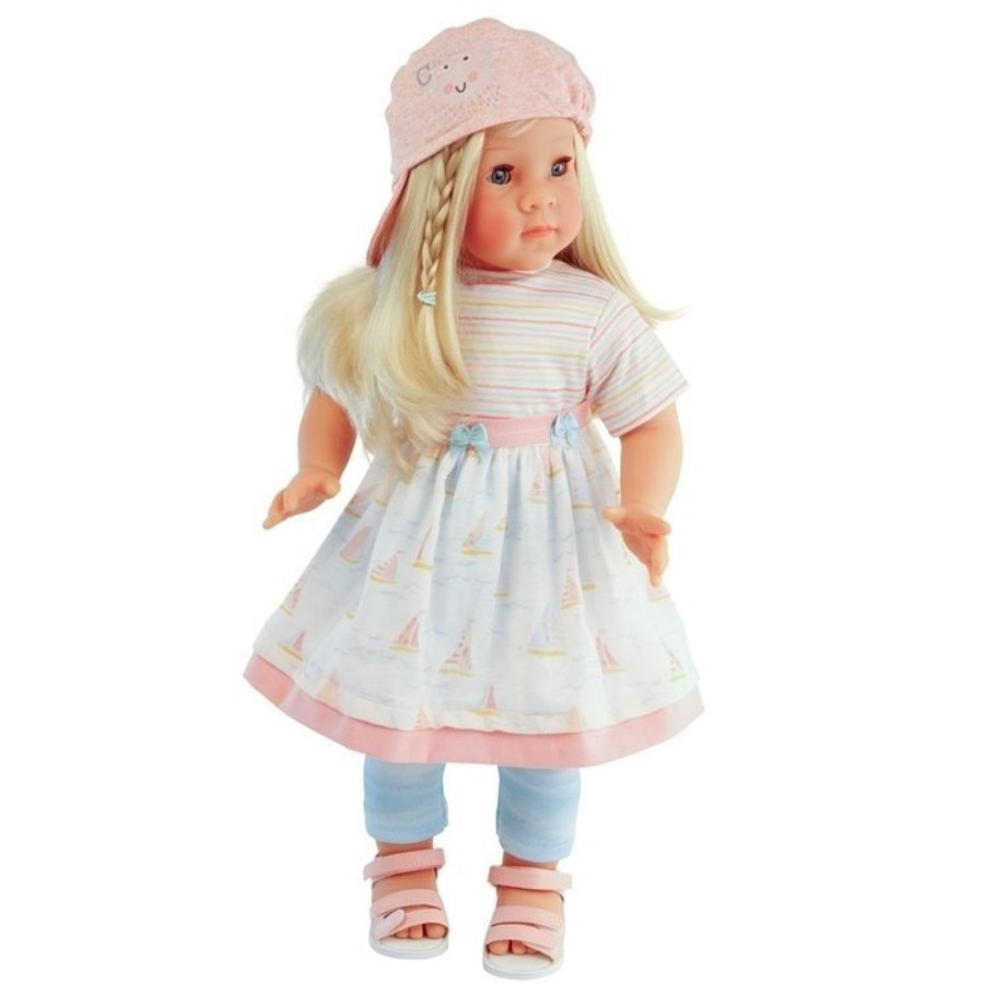 Dolls  Schildkröt | Schildkrot Doll 52 Cm - Elli With Blonde Hair And Boat Dress By Elisabeth Lindner