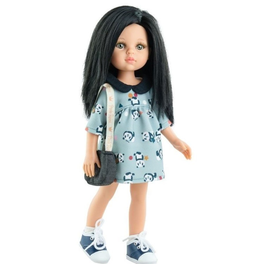 Dolls  Paola Reina | Paola Reina Doll 32 Cm - Las Amigas - Maria With Pandas Dress And Handbag