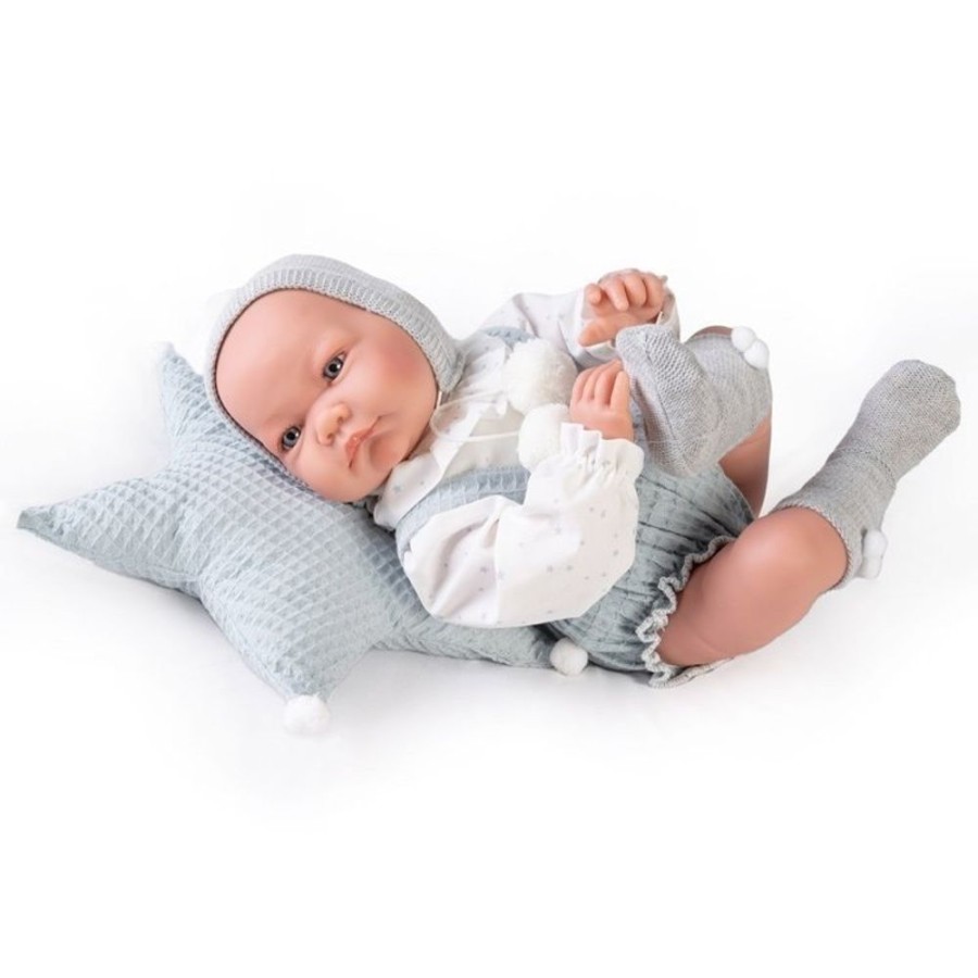 Dolls  Antonio Juan | Antonio Juan Doll 42 Cm - Newborn Nico Couple With Star Cushion