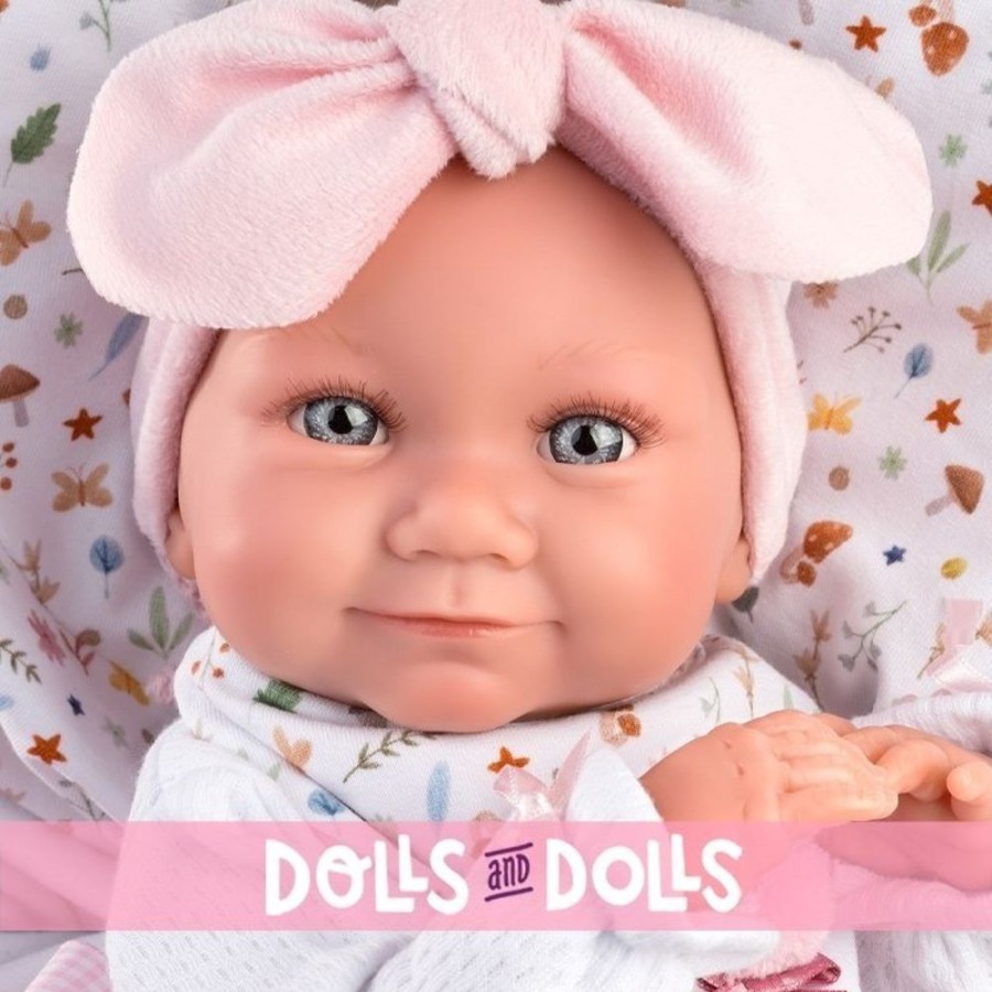 Dolls  Llorens | Llorens Doll 40 Cm - Tina Newborn With Pink Sachet