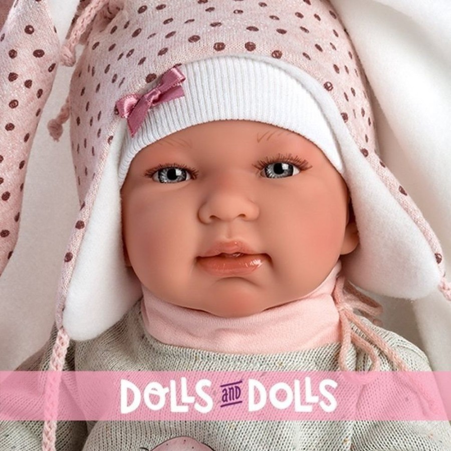 Dolls  Llorens | Llorens Doll 44 Cm - Crying Newborn Tina With Changing Mat