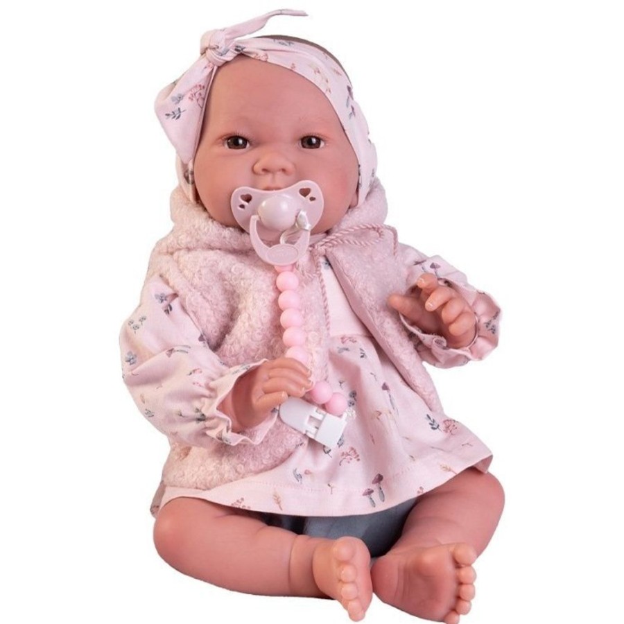 Dolls  Antonio Juan | Antonio Juan Doll 42 Cm - Sweet Reborn Nica With Vest And Ribbon