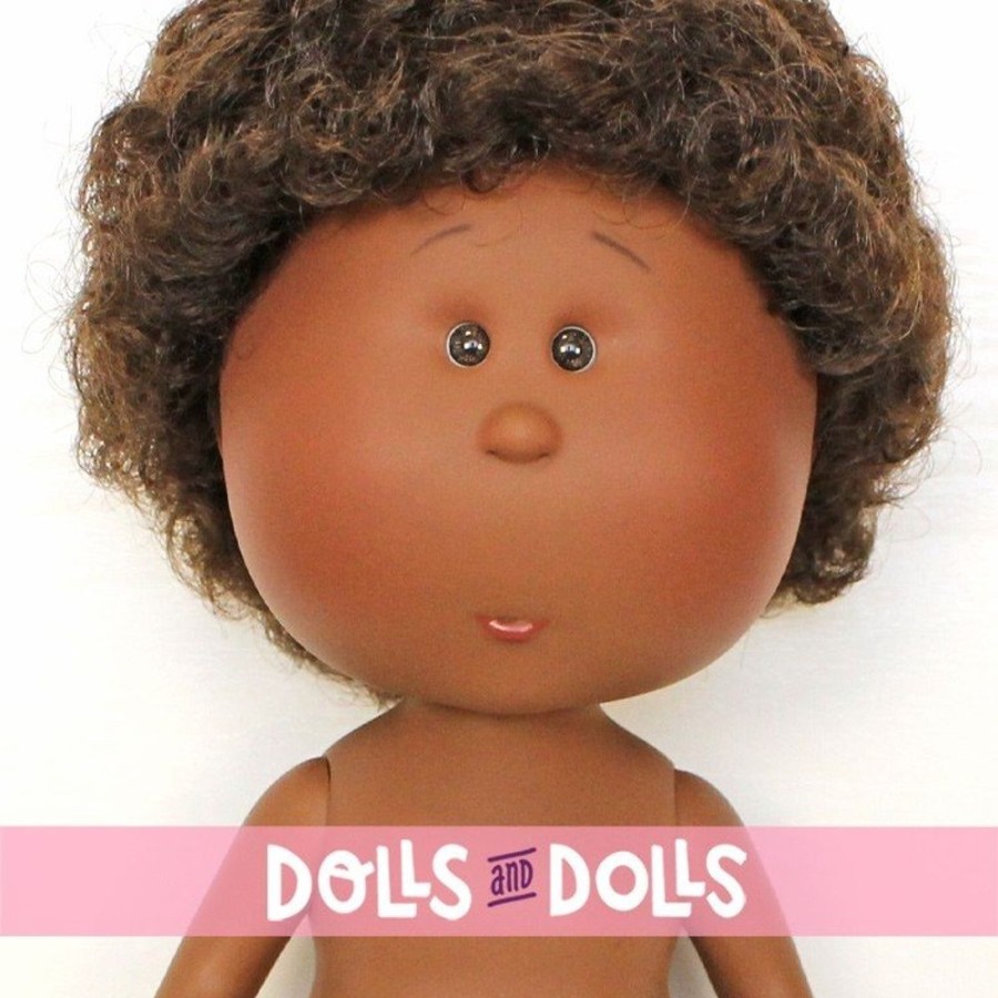 Dolls  Nines d'Onil | Nines D'Onil Doll 30 Cm - Mio African-American With Brown Curly Hair - Without Clothes