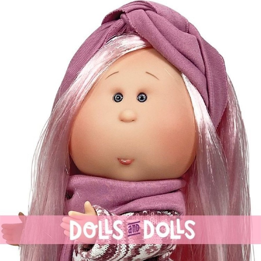 Dolls  Nines d'Onil | Nines D'Onil Doll 30 Cm - Mia With Pink Fur And Winter Border Set