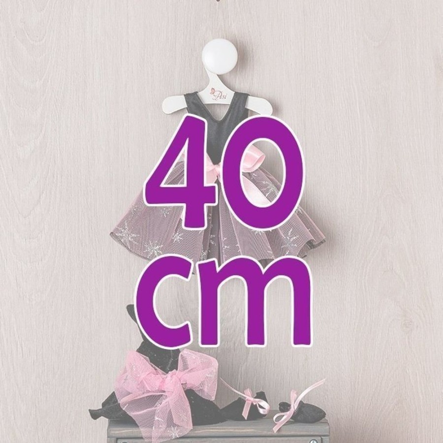 Accessories  Así | Outfit For Asi Doll 40 Cm - Witch Set With Pink Tulle With Silver Stars For Sabrina Doll